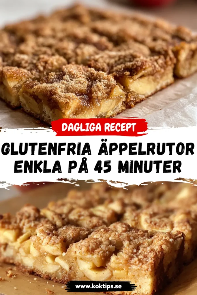 Glutenfria äppelrutor: Enkla på 45 minuter