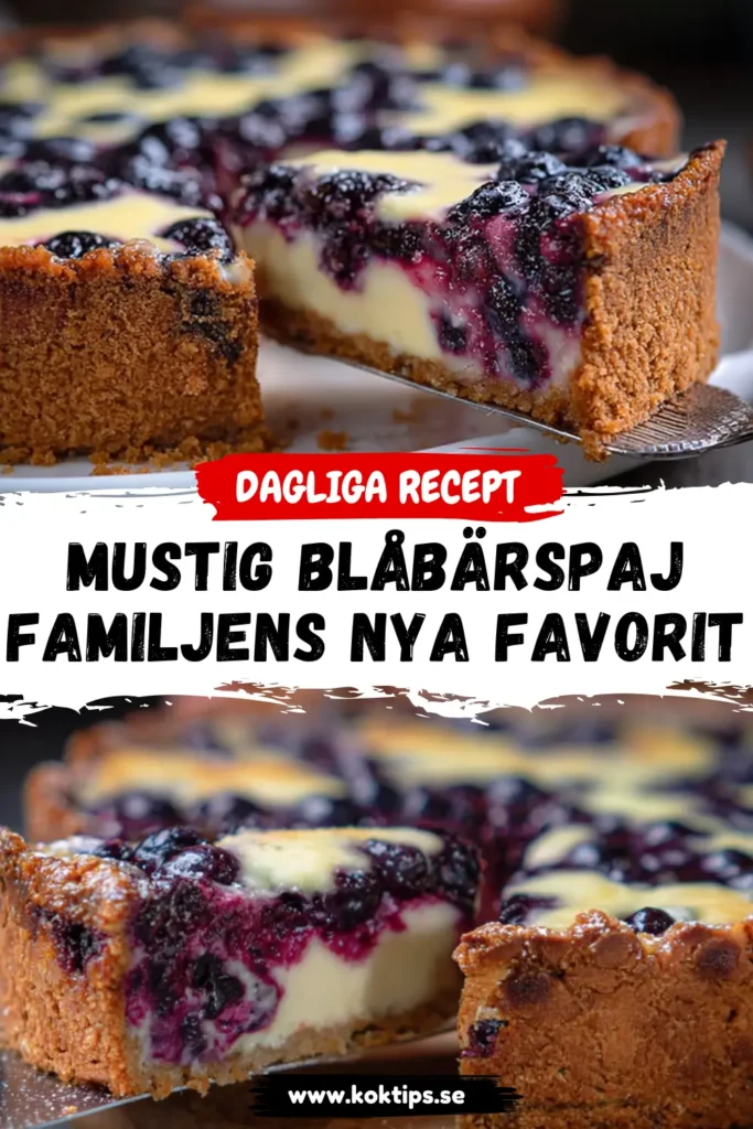 Mustig blåbärspaj: Familjens nya favorit