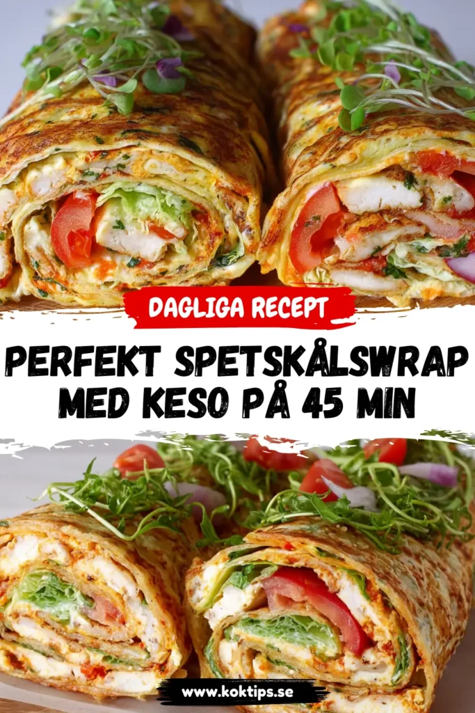 Perfekt Spetskålswrap med keso på 45 min