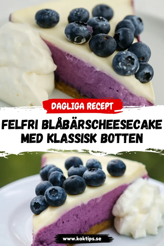 Felfri Blåbärscheesecake med Klassisk Botten