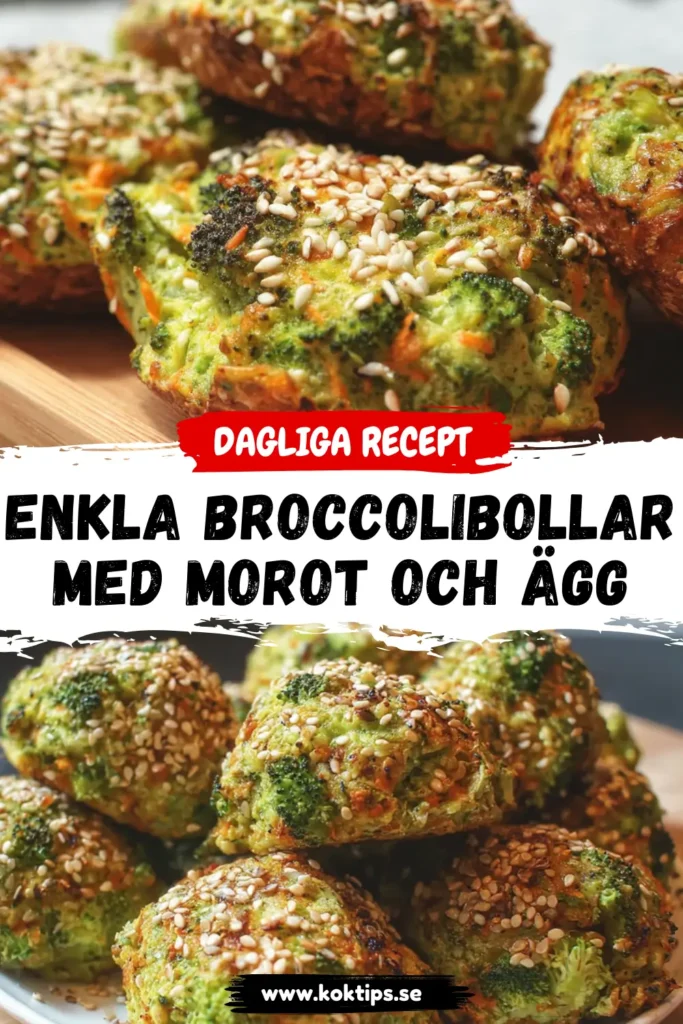 Enkla Broccolibollar med morot och ägg