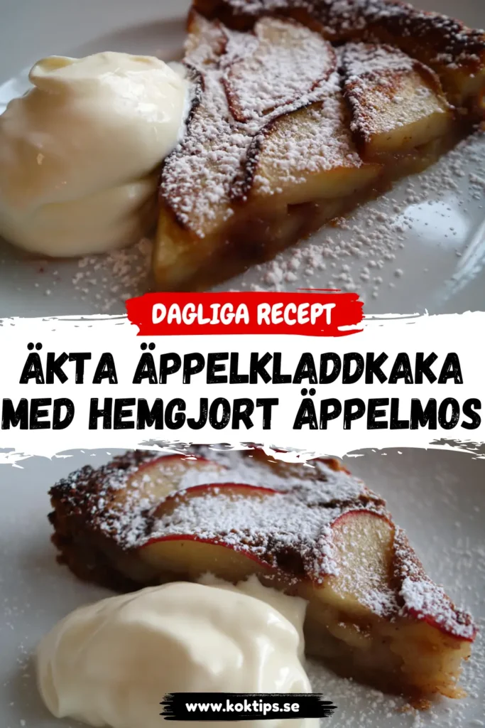 Äkta Äppelkladdkaka med Hemgjort Äppelmos