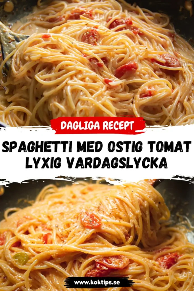 Spaghetti med ostig tomat: Lyxig vardagslycka