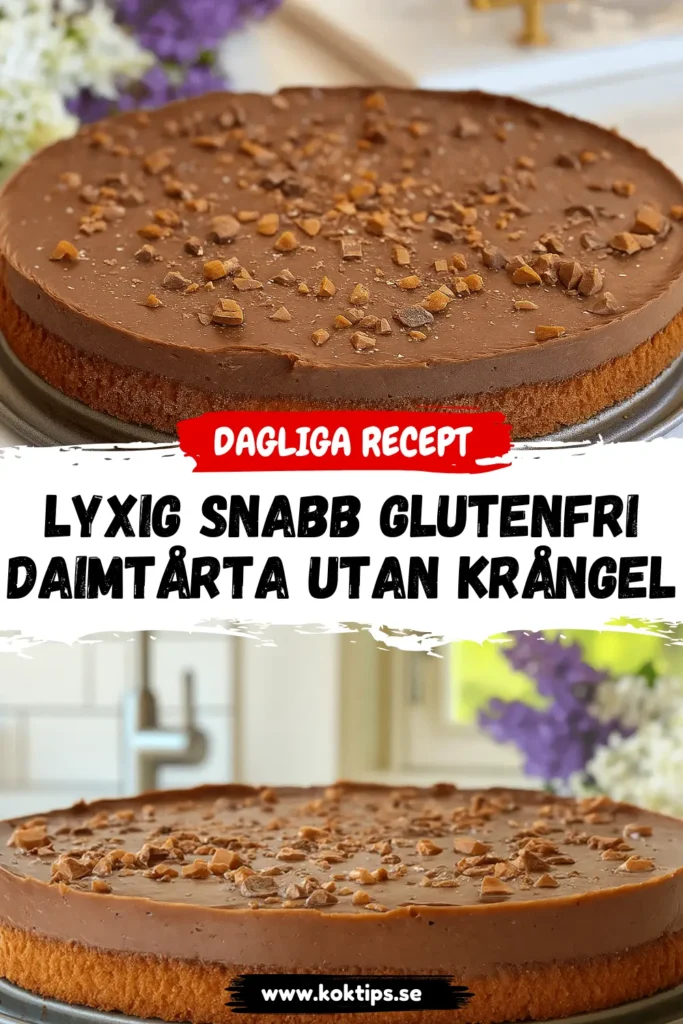 Lyxig snabb glutenfri daimtårta utan krångel