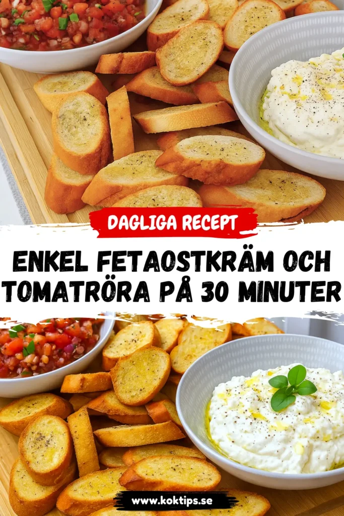 Enkel Fetaostkräm och tomatröra på 30 minuter