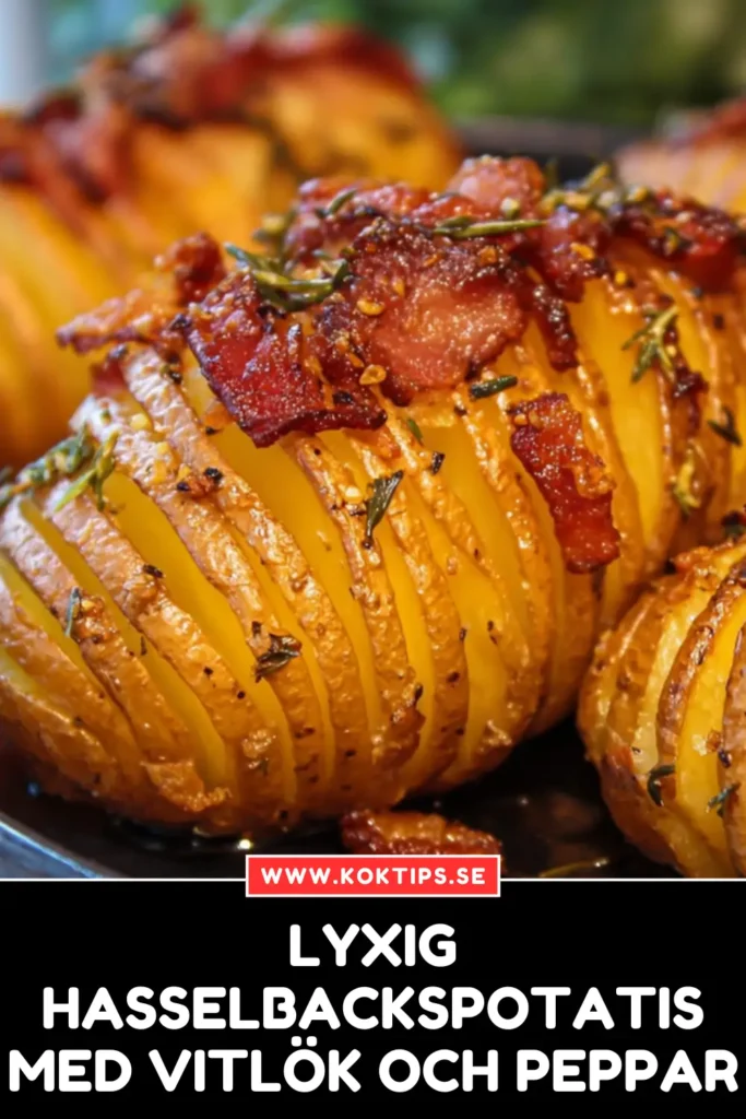 Lyxig Hasselbackspotatis med vitlök och peppar