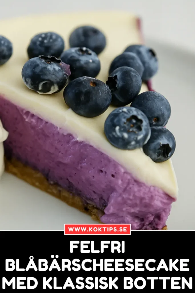 Felfri Blåbärscheesecake med Klassisk Botten