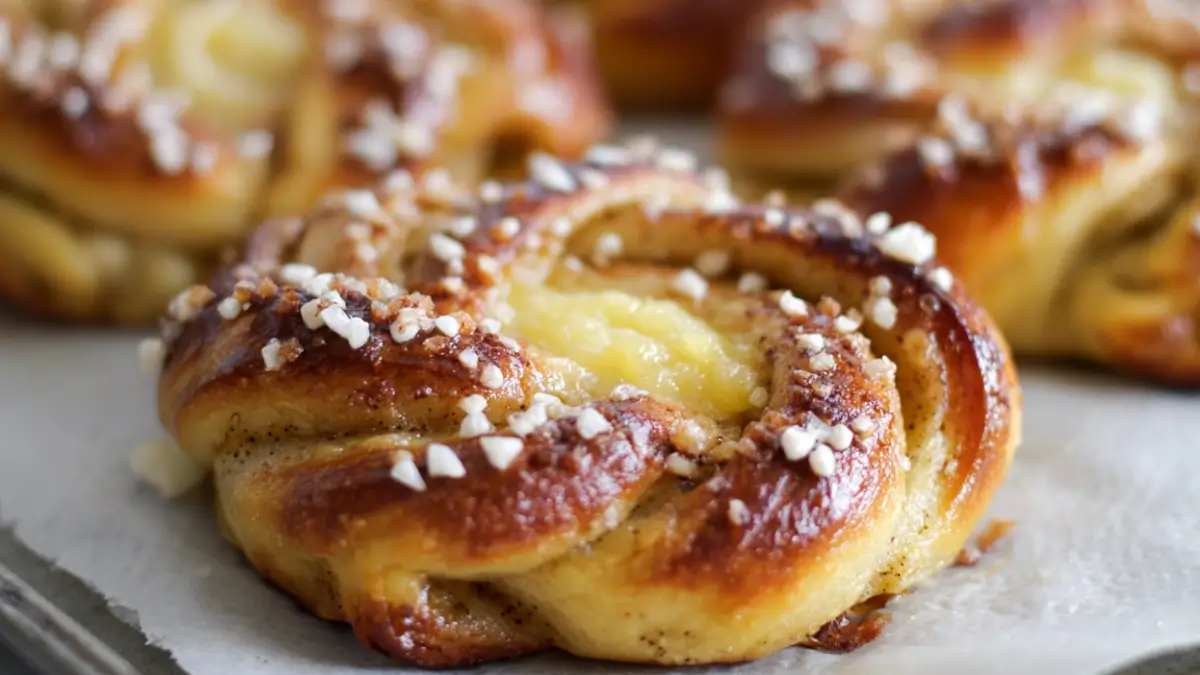 Läckra Kardemummabullar med Vaniljkräm Recept
