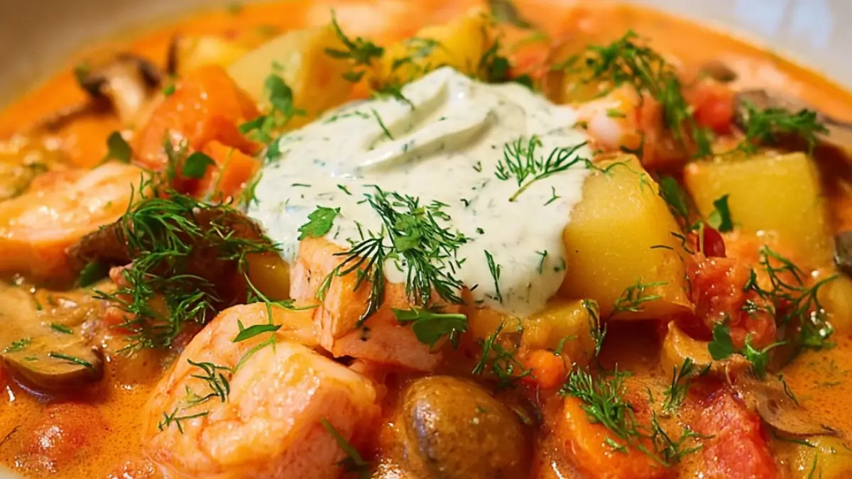 Familjens Favorit: Fiskgryta med Räkor och Dillaioli