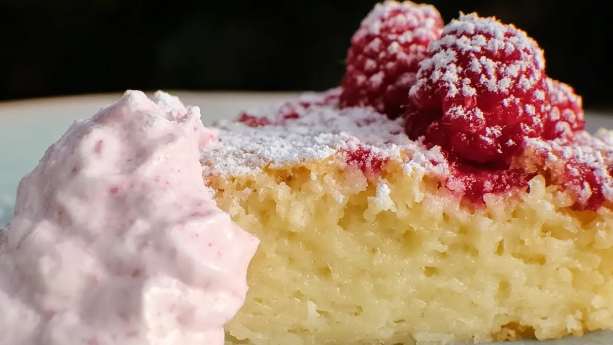 Kokoskladdkaka med hallongrädde: En oemotståndlig dessert
