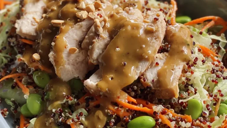 Snabb Thaisallad med jordnötsdressing: Perfekt middag