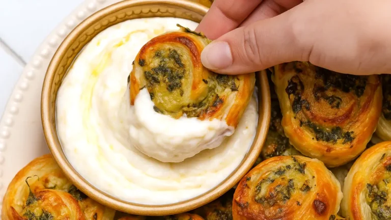 Snabba spenat och fetaostrullar med parmesanost