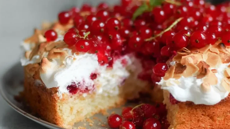 Ljuvlig Röd Vinbärskaka med Marängtäcke Recept