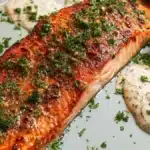 Perfekt grillad laxsida med romsås och färskpotatis