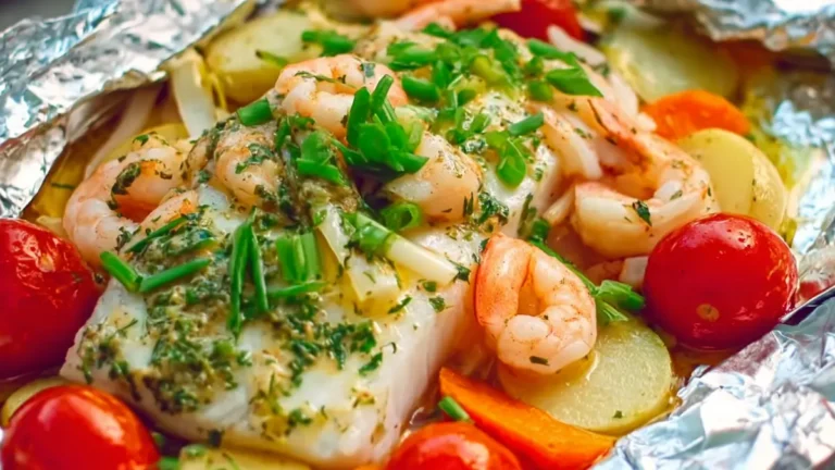 Enkla foliepaket med fisk & räkor: Perfekt middag!