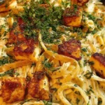 Krämig halloumipasta för hela familjen
