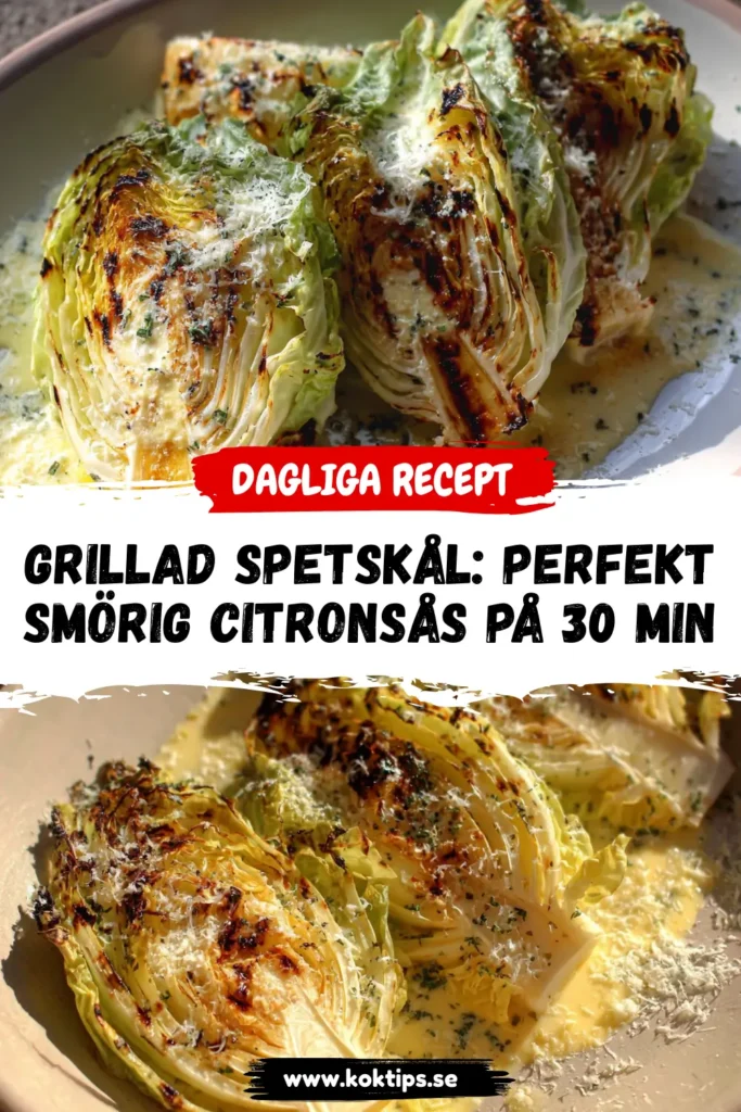 Grillad spetskål: Perfekt smörig citronsås på 30 min