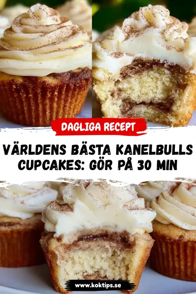 Världens bästa Kanelbulls cupcakes: gör på 30 min!