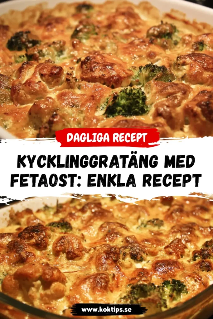Kycklinggratäng med fetaost: Enkla recept för hela familjen