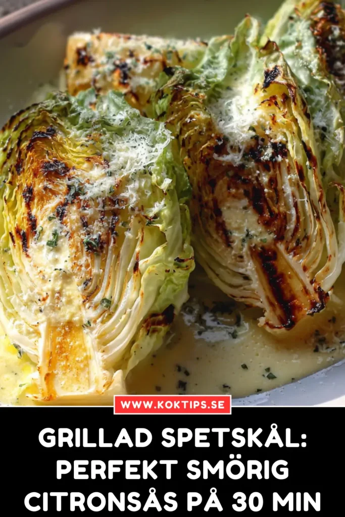Grillad spetskål: Perfekt smörig citronsås på 30 min