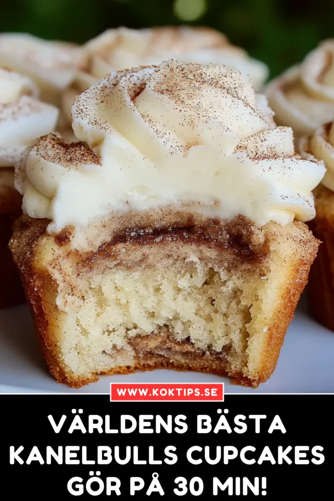 Världens bästa Kanelbulls cupcakes: gör på 30 min!