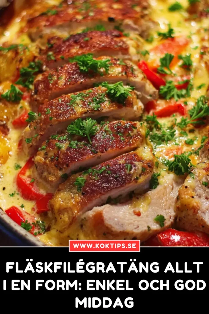 Fläskfilégratäng allt i en form: Enkel och god middag