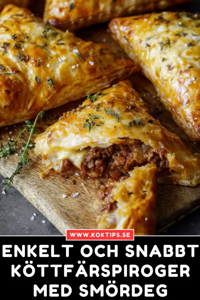 Enkelt och snabbt: Köttfärspiroger med smördeg