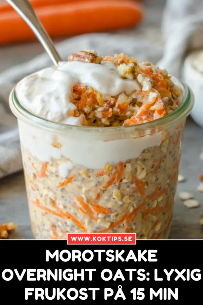 Morotskake Overnight Oats: Lyxig Frukost på 15 min