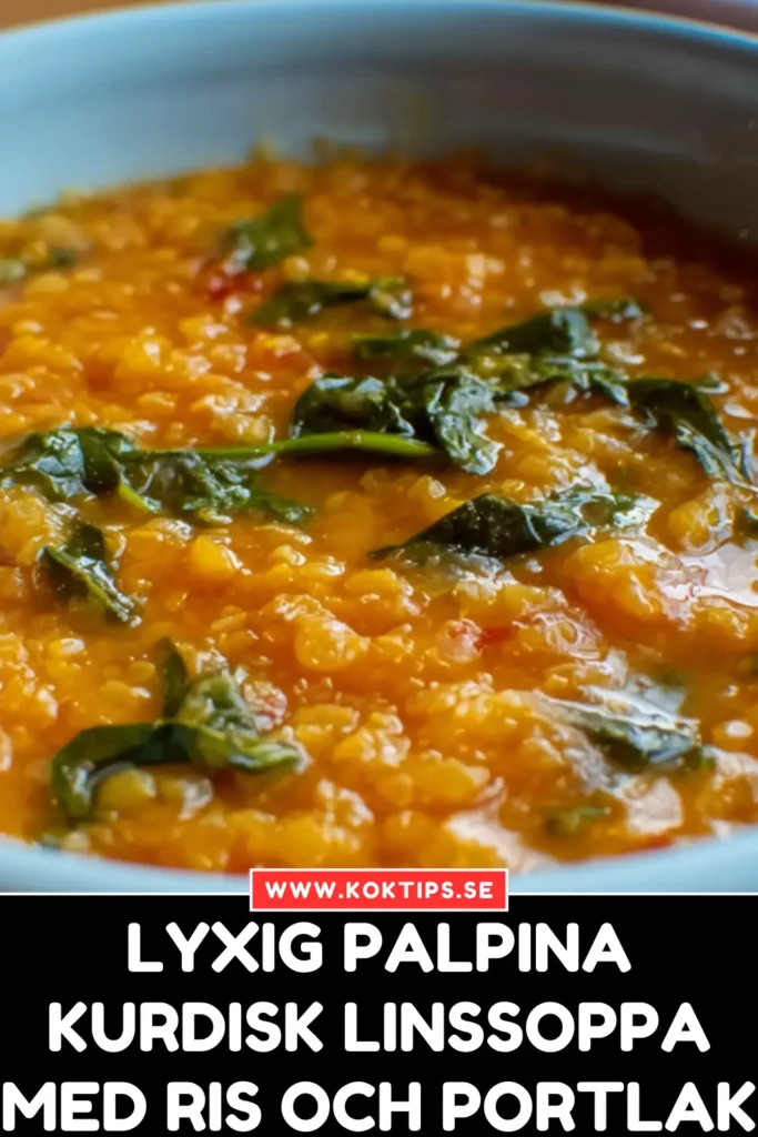 Lyxig Palpina Kurdisk linssoppa med ris och portlak