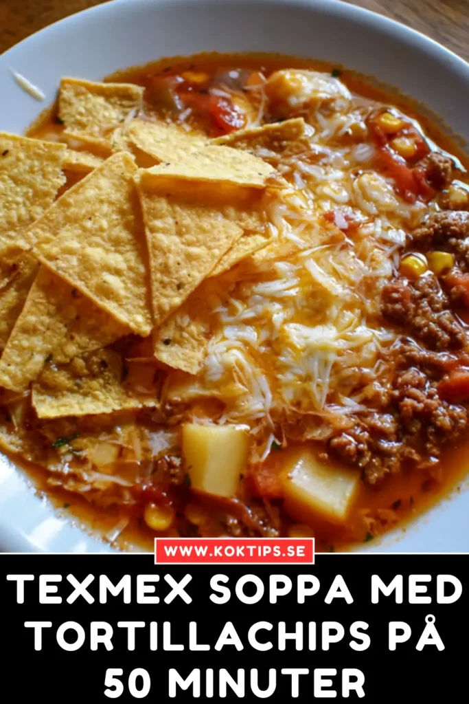 TexMex soppa med tortillachips på 50 minuter