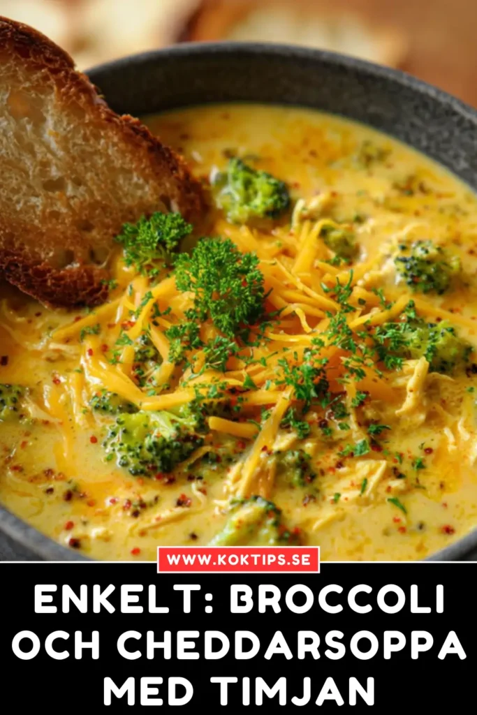 Enkelt: Broccoli och cheddarsoppa med timjan