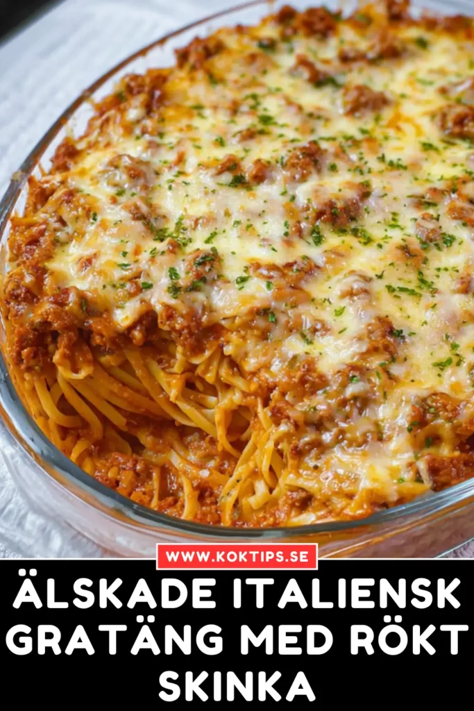 Älskade Italiensk gratäng med rökt skinka