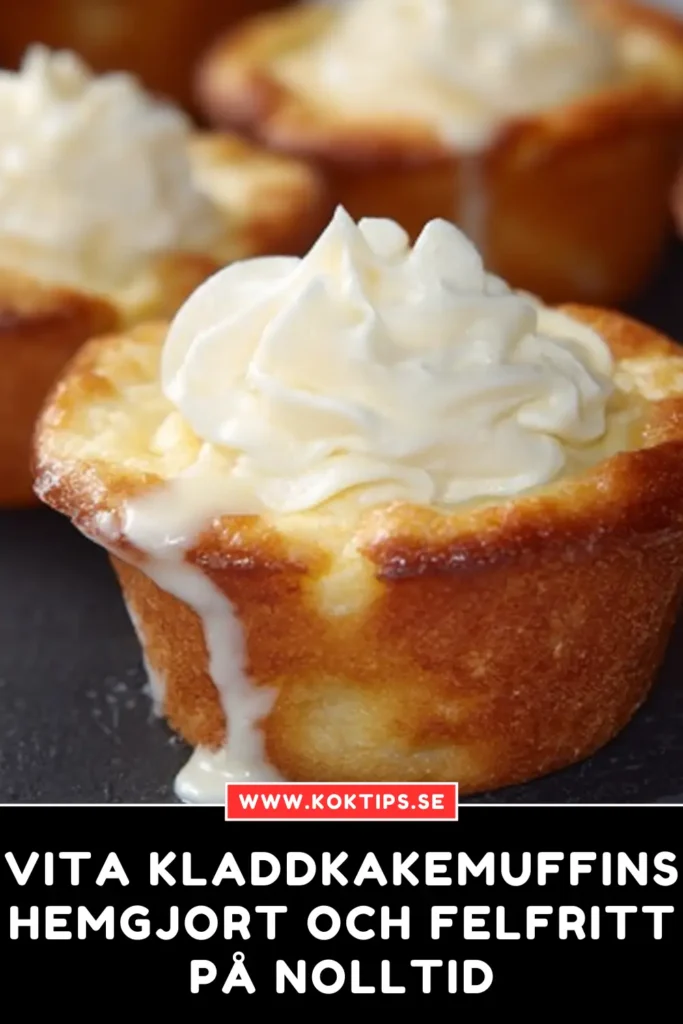 Vita kladdkakemuffins: Hemgjort och felfritt på nolltid