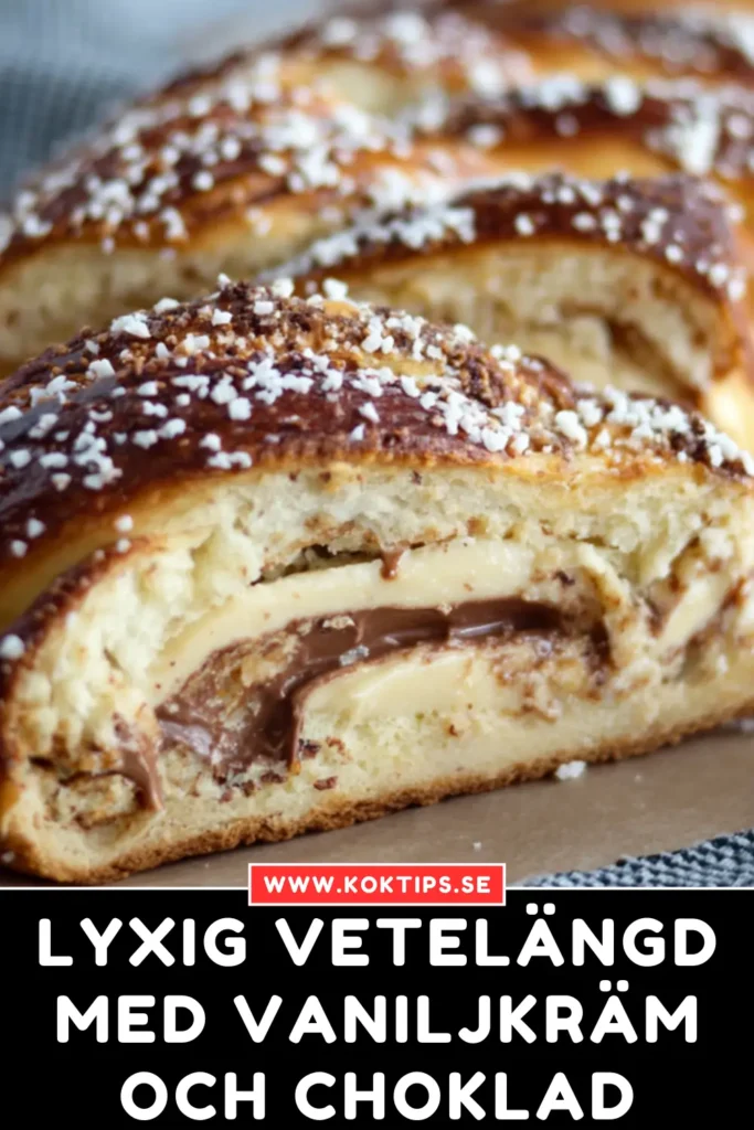 Lyxig Vetelängd med vaniljkräm och choklad