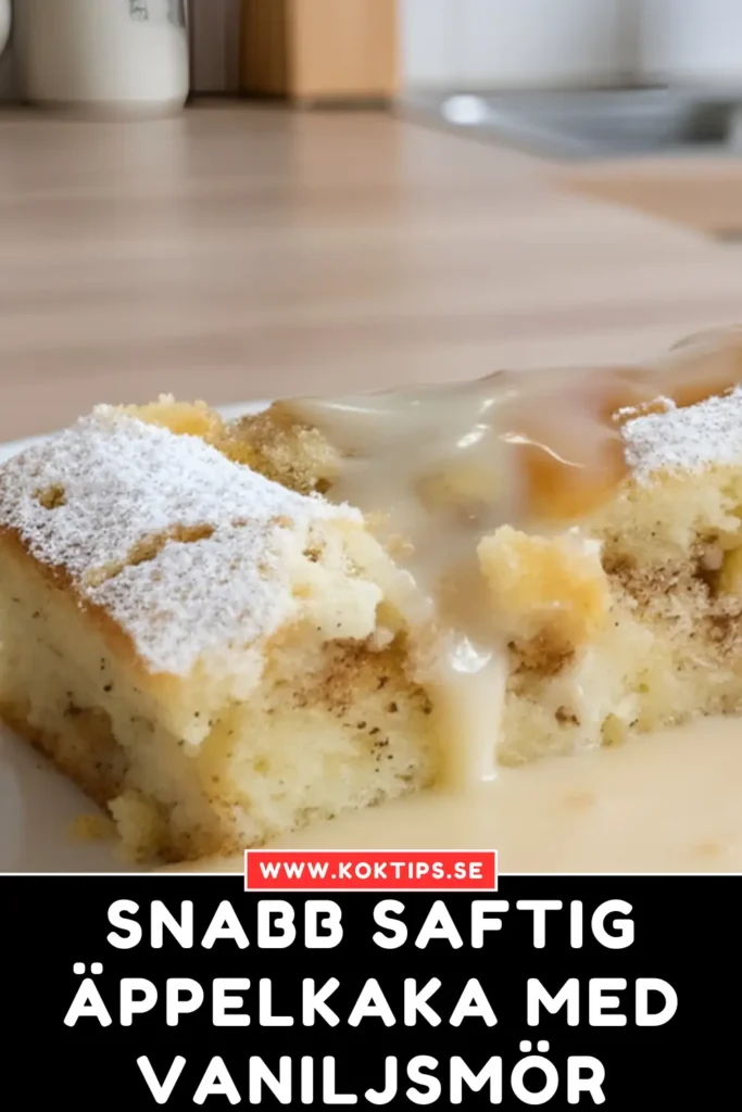 Snabb Saftig äppelkaka med vaniljsmör