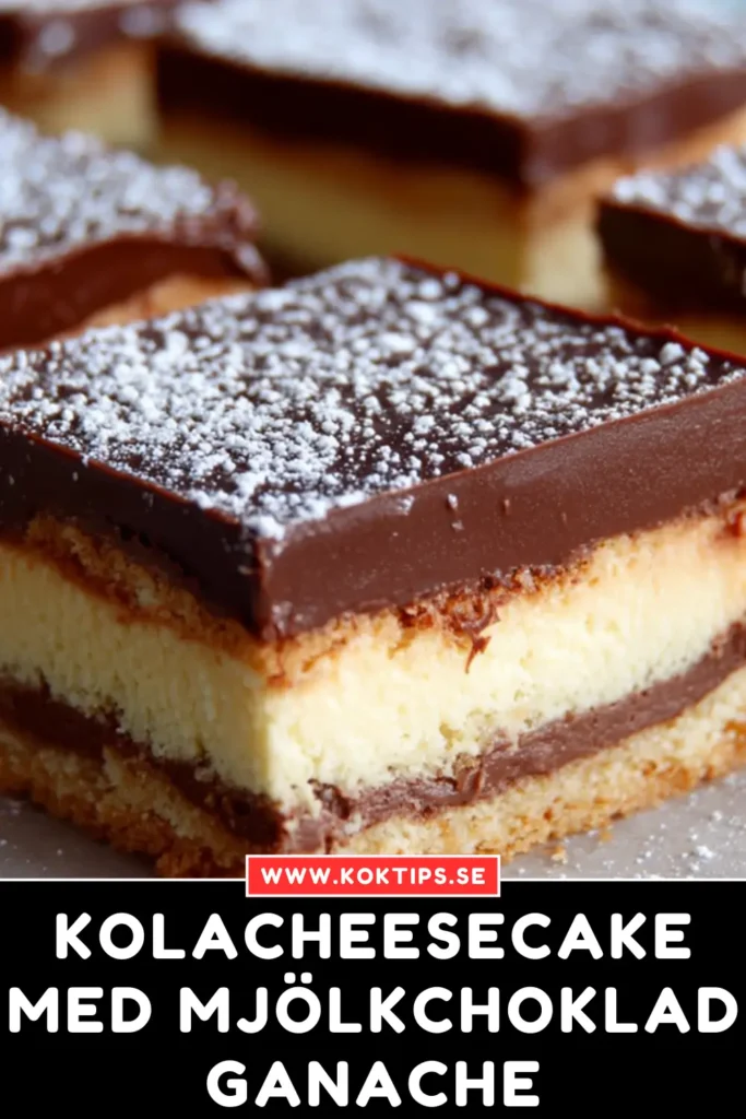 Kolacheesecake med mjölkchokladganache