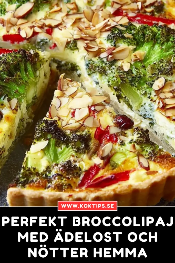Perfekt Broccolipaj med ädelost och nötter hemma