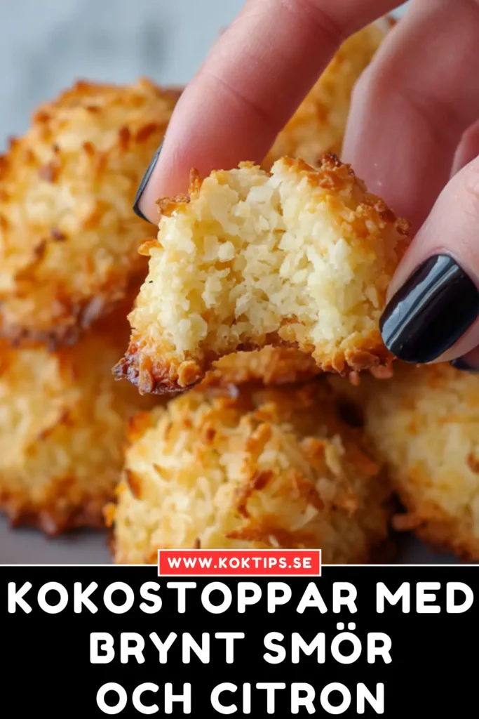 Kokostoppar med brynt smör och citron
