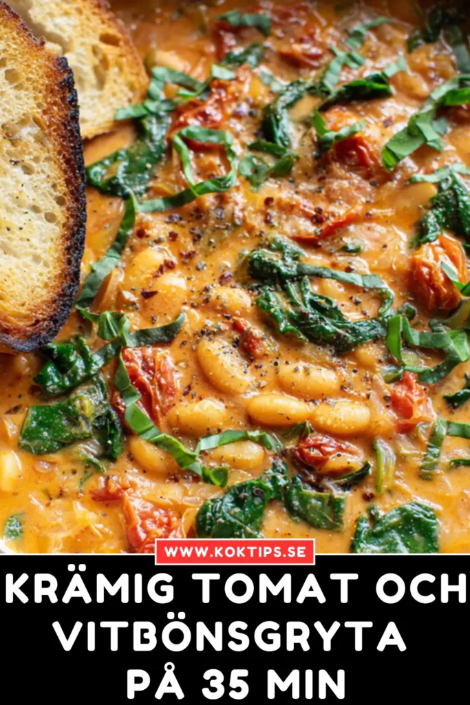 Krämig Tomat och Vitbönsgryta på 35 min