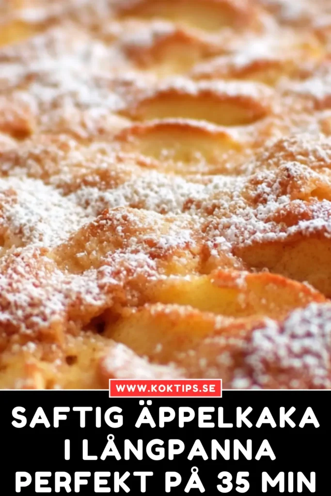 Saftig äppelkaka i långpanna: Perfekt på 35 min