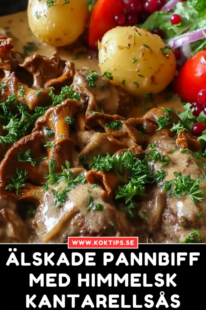 Älskade Pannbiff med himmelsk kantarellsås