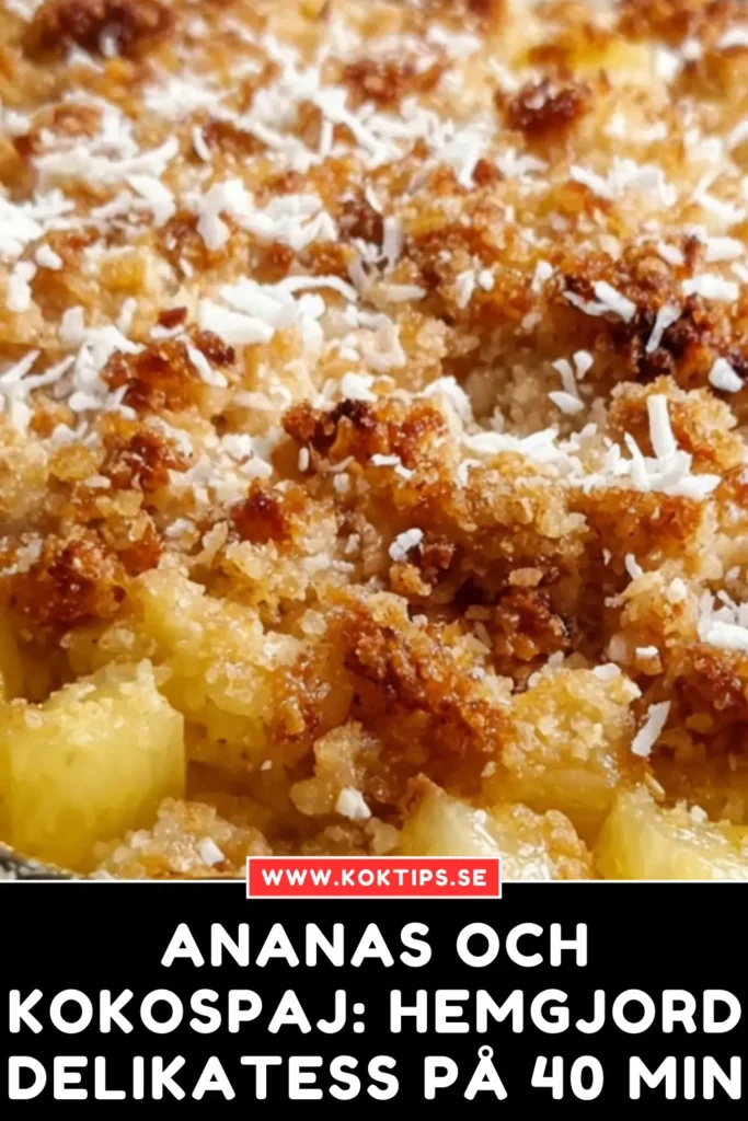 Ananas och kokospaj: Hemgjord delikatess på 40 min