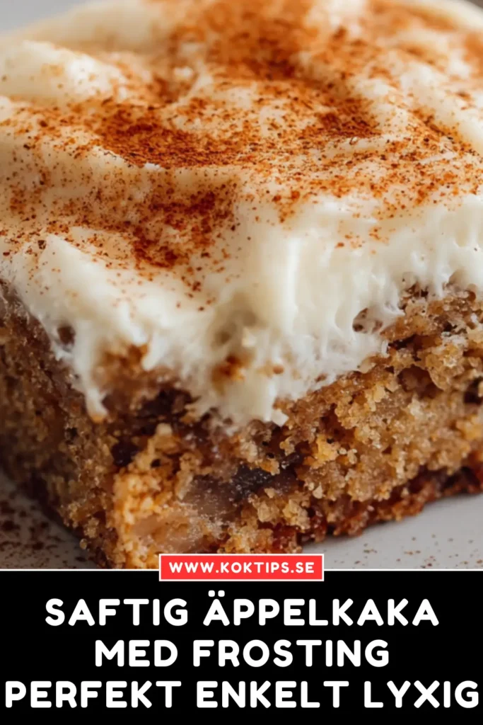 Saftig äppelkaka med frosting: Perfekt enkelt lyxig