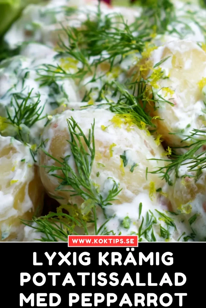 Lyxig krämig potatissallad med pepparrot