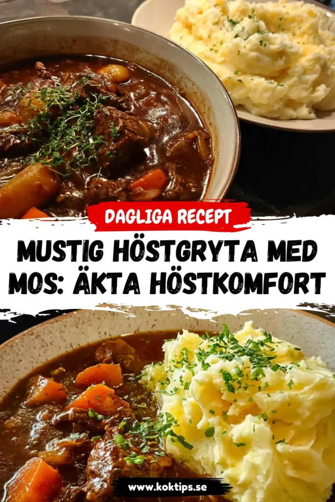 Mustig höstgryta med mos: Äkta höstkomfort