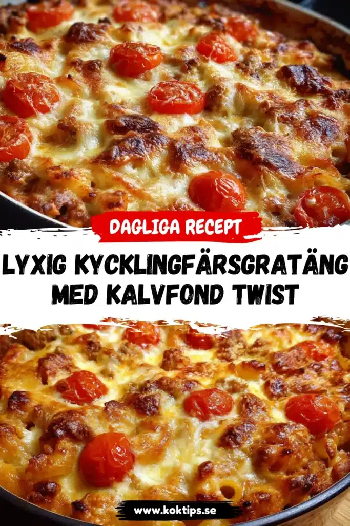 Lyxig Kycklingfärsgratäng med kalvfond twist