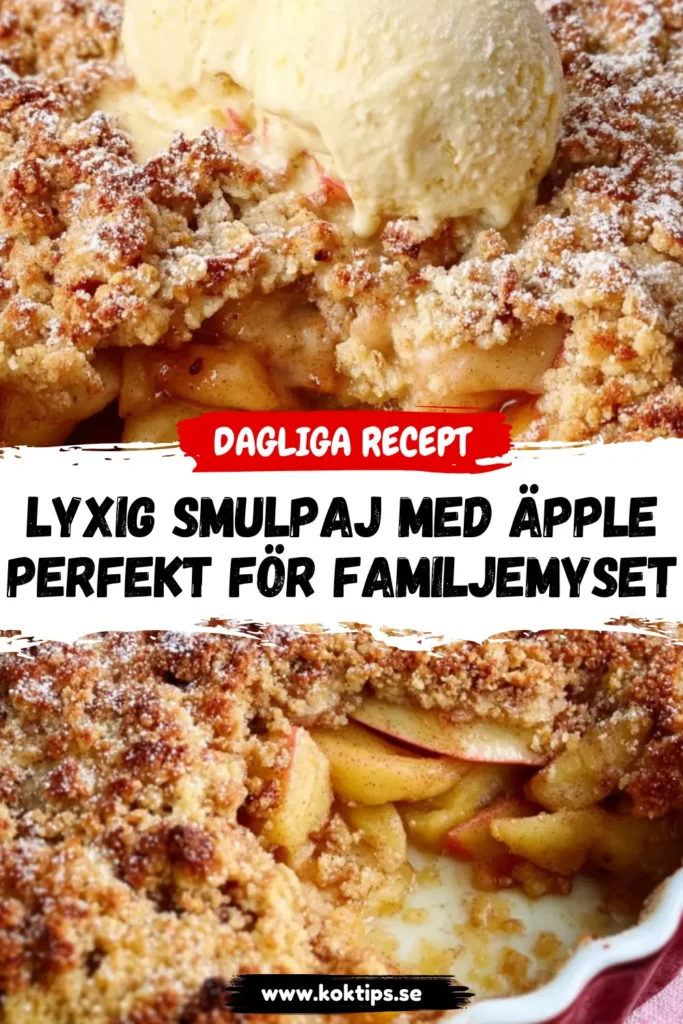 Lyxig Smulpaj Med Äpple: Perfekt för Familjemyset