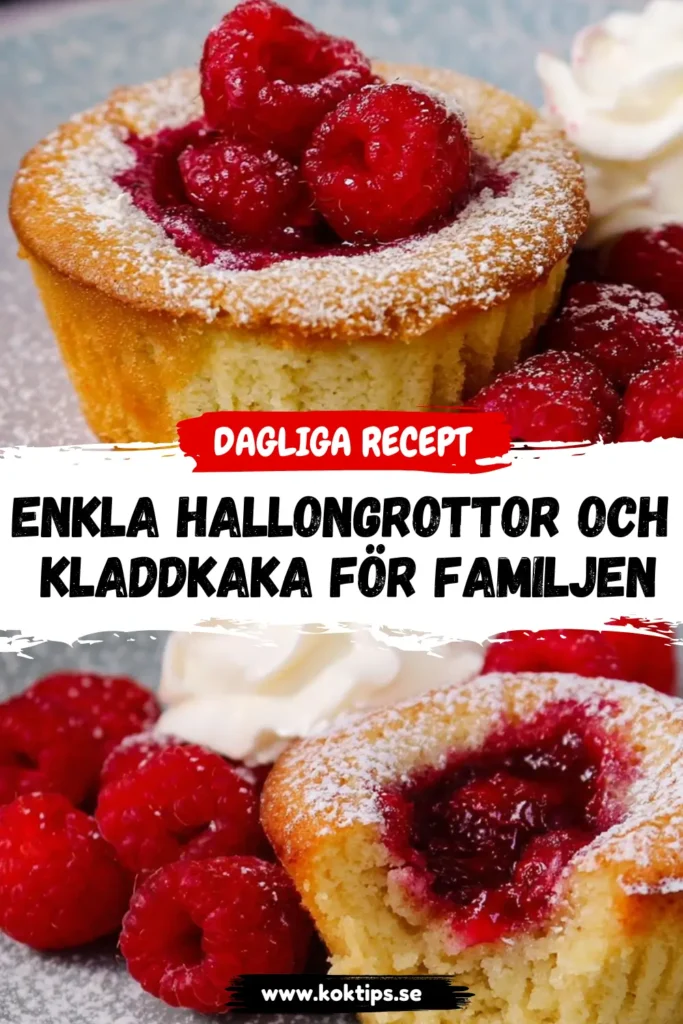 Enkla Hallongrottor och kladdkaka för familjen