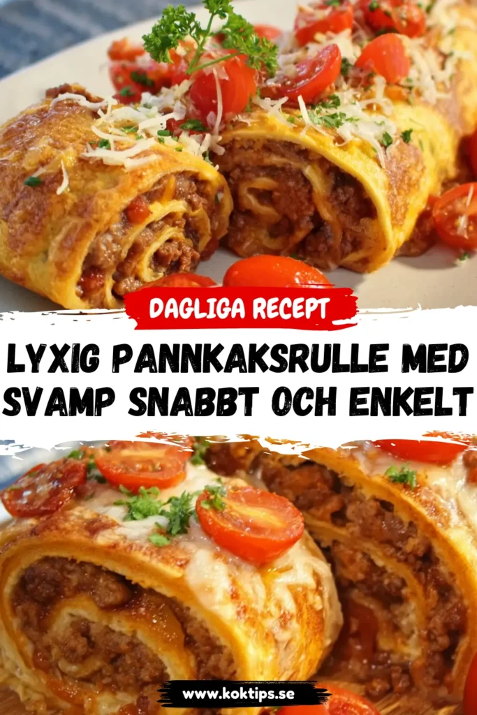 Lyxig Pannkaksrulle med svamp snabbt och enkelt