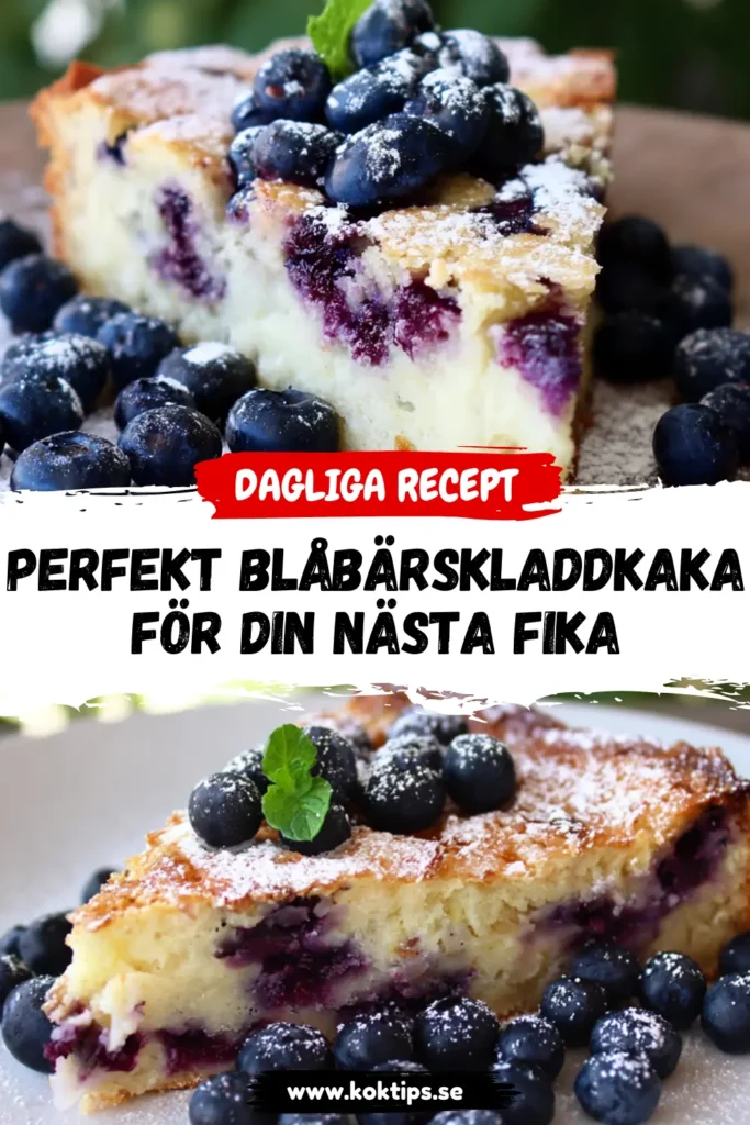 Perfekt Blåbärskladdkaka för din nästa fika